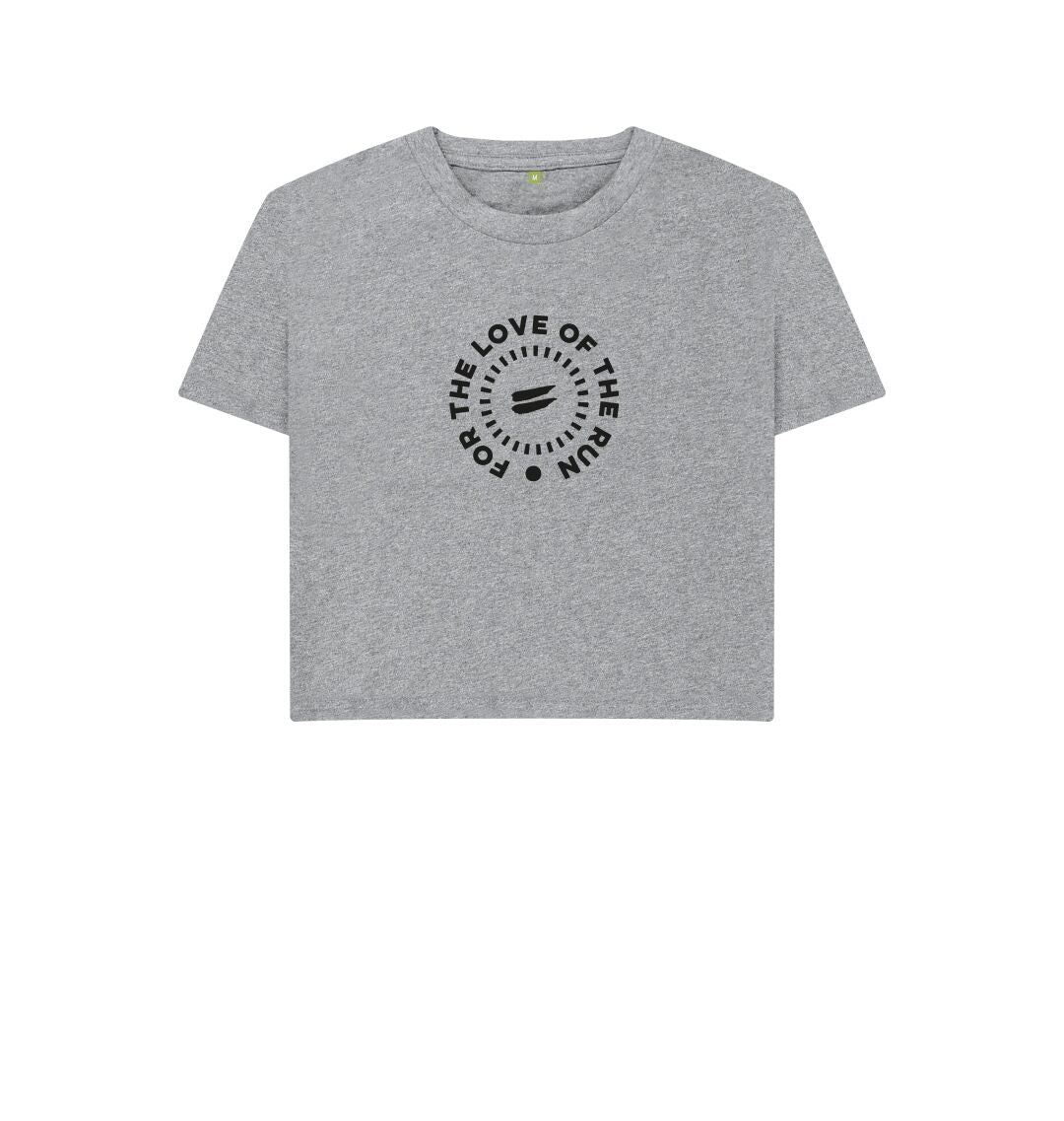 Athletic Grey For the Love of the Run Tee Crop -  Women&#39;s