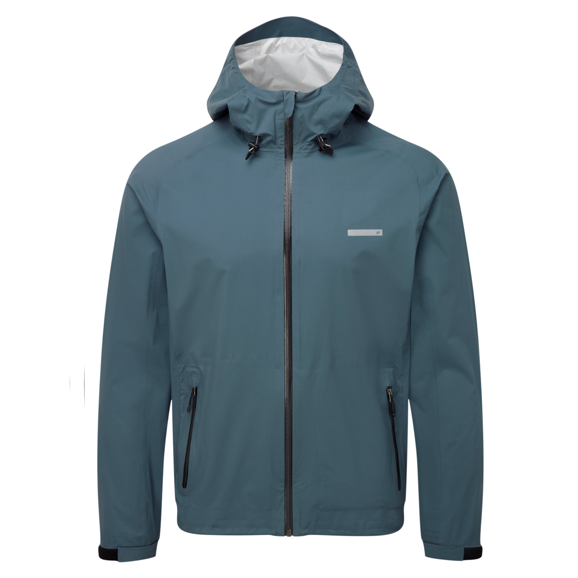 Men s Waterproof Running Jacket Pewter Blue Sportswear Tribe